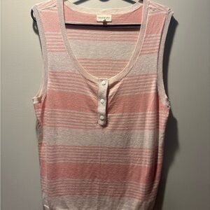 Thread & Supply Pink and White Striped Tank Top